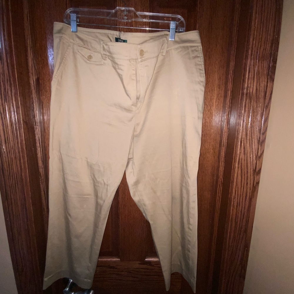 Tan/Khaki Women’s Dress Pants Lauren Ralph Lauren Size 18 [LIKE NEW]